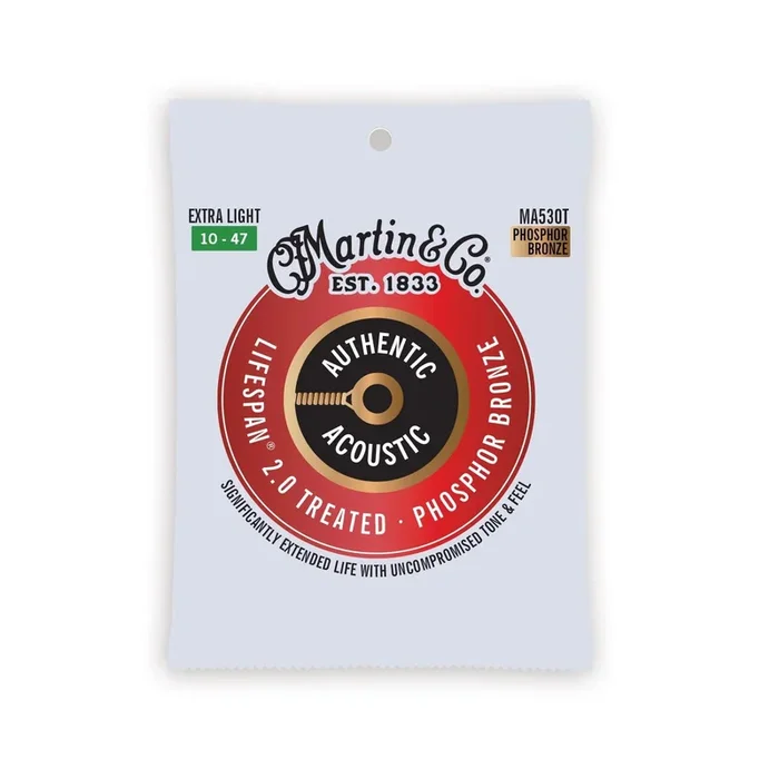 10-47 Authentic Acoustic Lifespan® 2.0 Guitar Strings Phosphor Bronze