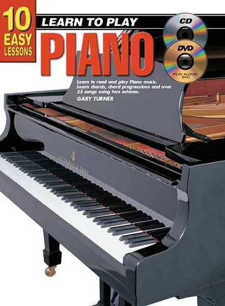 10 Easy Lessons Learn To Play Piano Book/CD/DVD Book