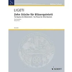 10 Pieces for Woodwind Quintet – Score Only