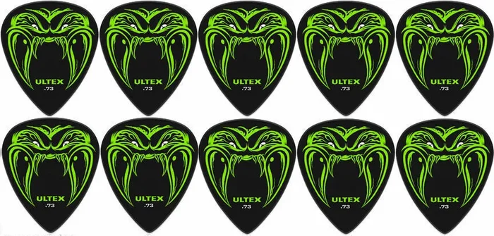 10 x Jim Dunlop JAMES HETFIELD Black Fang 0.73mm Ultex Guitar Picks Metallica