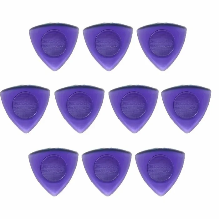 10 x Jim Dunlop Triangle Stubby 2.00MM Gauge Guitar Picks Plectrums Purple