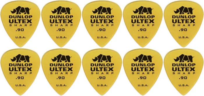 10 x Jim Dunlop Ultex Sharp .90MM Gauge Guitar Picks 433R Plectrums, Pack