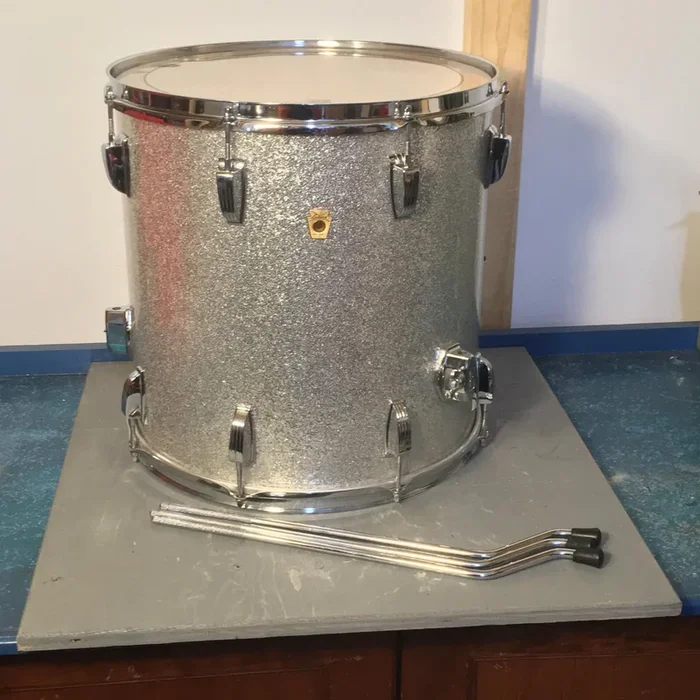1960s Ludwig 16×16 Floor Tom Silver Sparkle