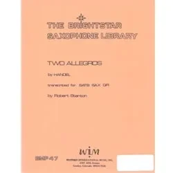 2 Allegros – Saxophone Quartet (SATB)