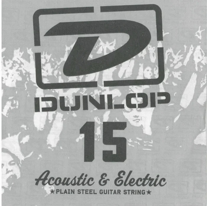 2 x Jim Dunlop DPS015 Single Plain Steel .015 B 2nd Acoustic Guitar String