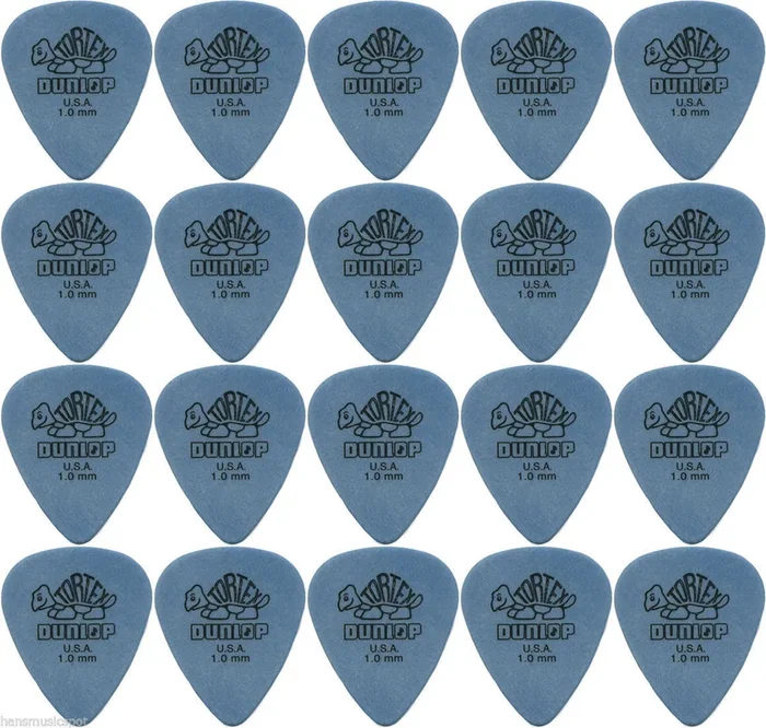 20 x Dunlop Tortex Standard 1.00mm Gauge Guitar Picks Free Post