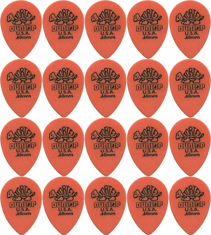 20 x Jim Dunlop Tortex Small Tear Drop .60MM Gauge Guitar Picks 423R