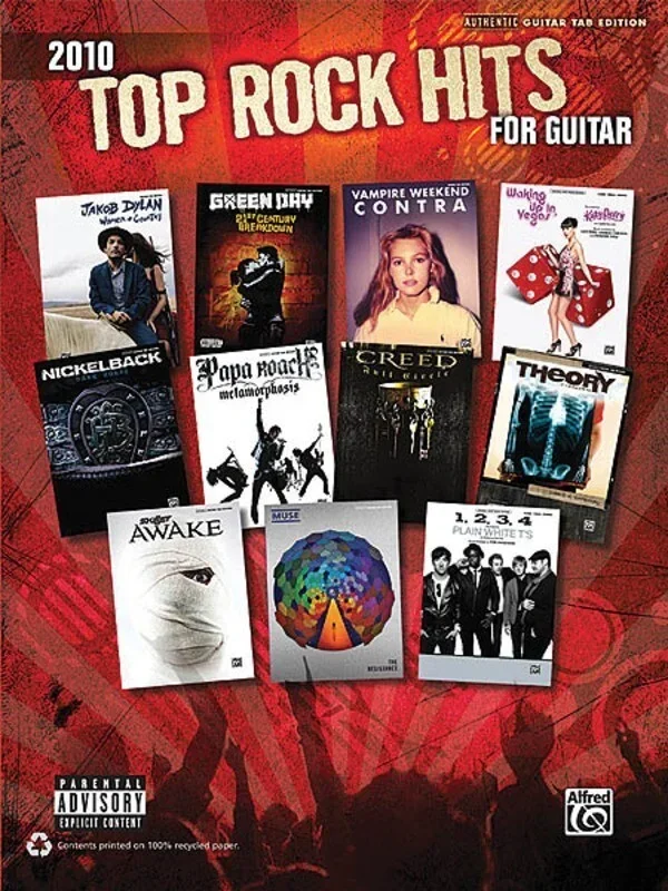 2010 Top Rock Hits For Guitar Recorded Versions (Softcover Book)