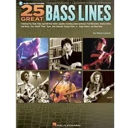 25 Great Bass Lines – Bass Guitar Book with Online Audio