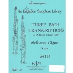 3 Bach Transcriptions – Saxophone Quartet (SATB)