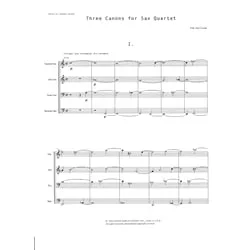 3 Canons – Sax Quartet (SATB)