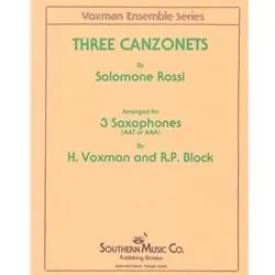 3 Canzonets – Saxophone Trio