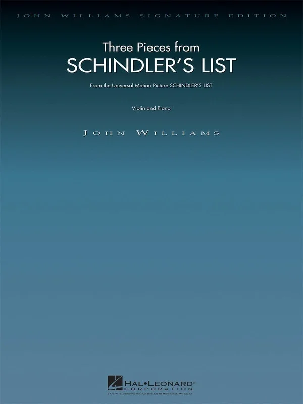 3 Pieces From Schindlers List Violin/Piano (Softcover Book)