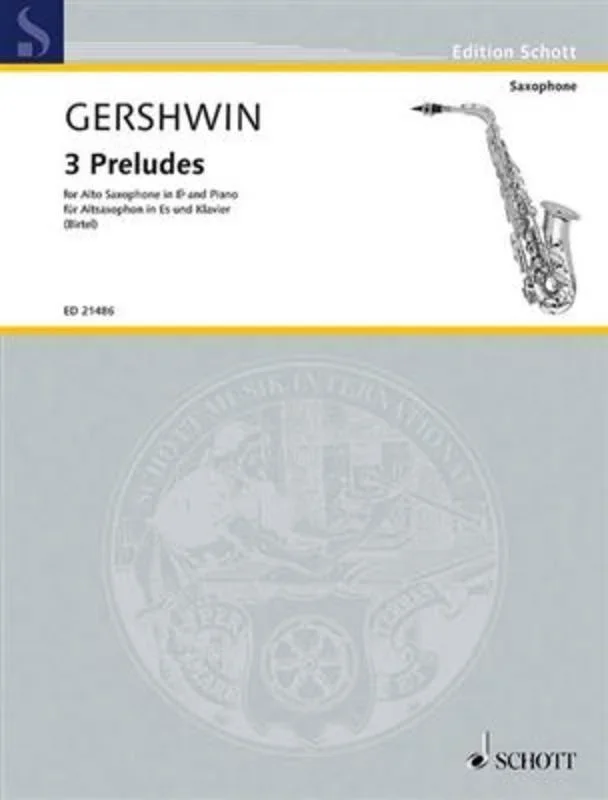 3 Preludes For Alto Sax And Piano (Softcover Book)