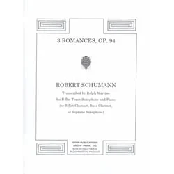 3 Romances, Opus 94 – Tenor (or Soprano) Saxophone and Piano