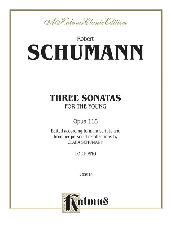 3 Sonatas Op 118 Piano