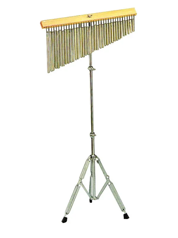 36 Chime Bar Set Gold Coloured Hollow Bars Stand