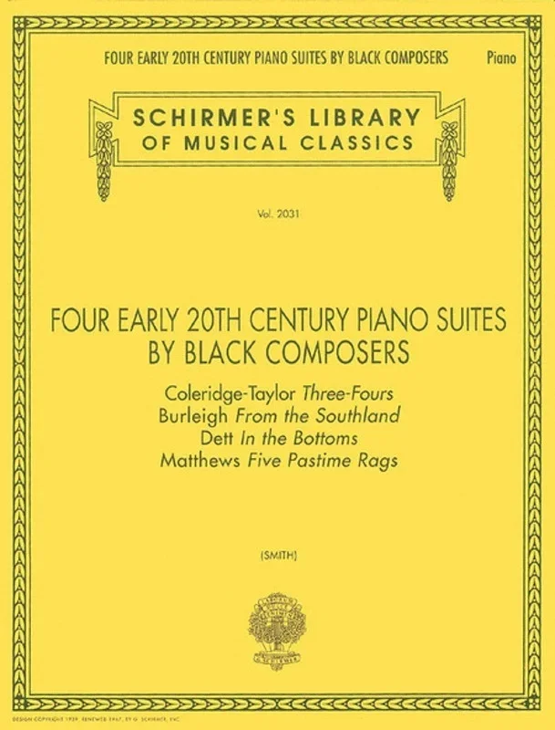 4 Early 20th C. Piano Pieces By Black Composers