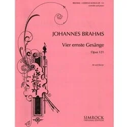 4 Serious Songs, Op. 121 – Contralto and Piano
