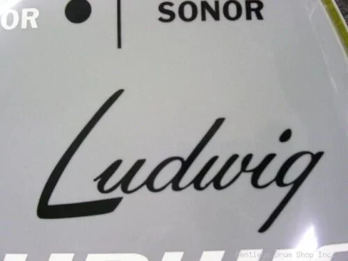 40’s Ludwig Black Vintage Logo Replacement Sticker/Decal (High Quality 3M Vinyl)