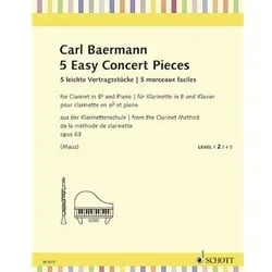 5 Easy Concert Pieces Op. 63 – Clarinet and Piano