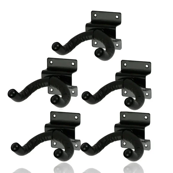 5 x CPK Guitar Wall Hangers, Screw mount lipped metal base, swivel head *NEW*