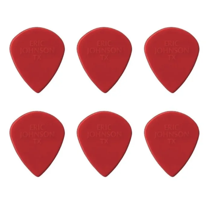 6 x Eric Johnson Red Jazz III Nylon Guitar Picks 47PEJ3N Jazz 3