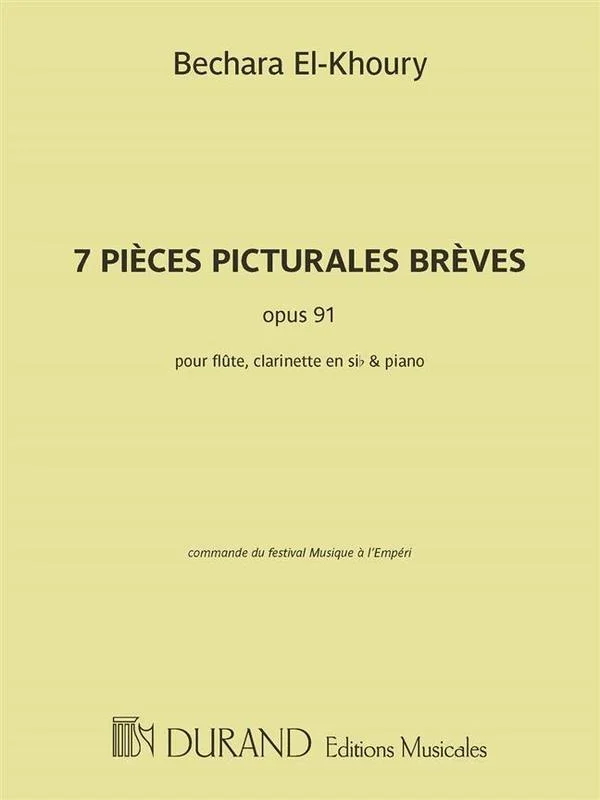 7 Pieces Picturales Breves Op 91 Flute/Clarinet/Piano Book