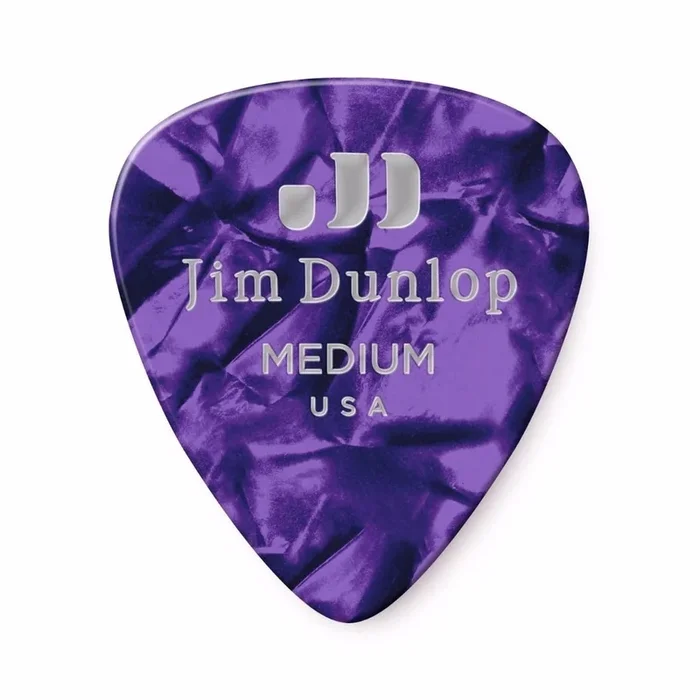 72 x Jim Dunlop Genuine Celluloid Purple Pearloid Medium Guitar Picks *NEW*