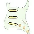 920D Custom Gold Foil Loaded Pickguard For Strat With Aged White Pickups and Knobs and S5W-BL-V Wiring Harness Mint Green