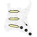 920D Custom Gold Foil Loaded Pickguard For Strat With Black Pickups and Knobs and S7W Wiring Harness White Pearl
