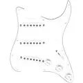 920D Custom Texas Vintage Loaded Pickguard for Strat With White Pickups and S7W-MT Wiring Harness White