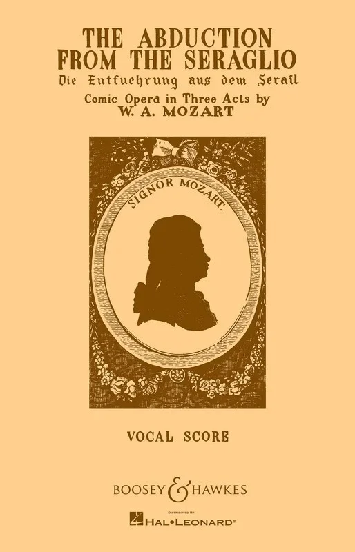 Abduction From The Seraglio Vocal Score Book
