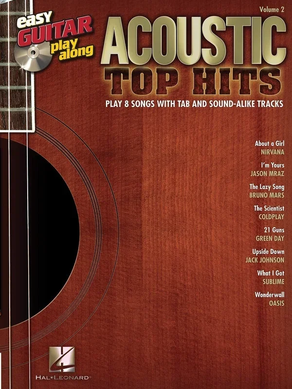 Acoustic Top Hits Easy Guitar Play Along Book/CD V (Softcover Book/CD)