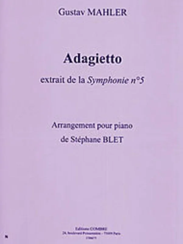 Adagietto From Symphony No 5 Piano (Softcover Book)