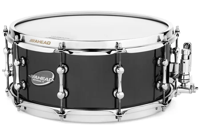 Ahead 6×14 Black Chrome on Brass (1mm Shell) w/ Dunnett DR4 Throw-off Fully Loaded = S-hoops Tight Screws Fat Cat Snares