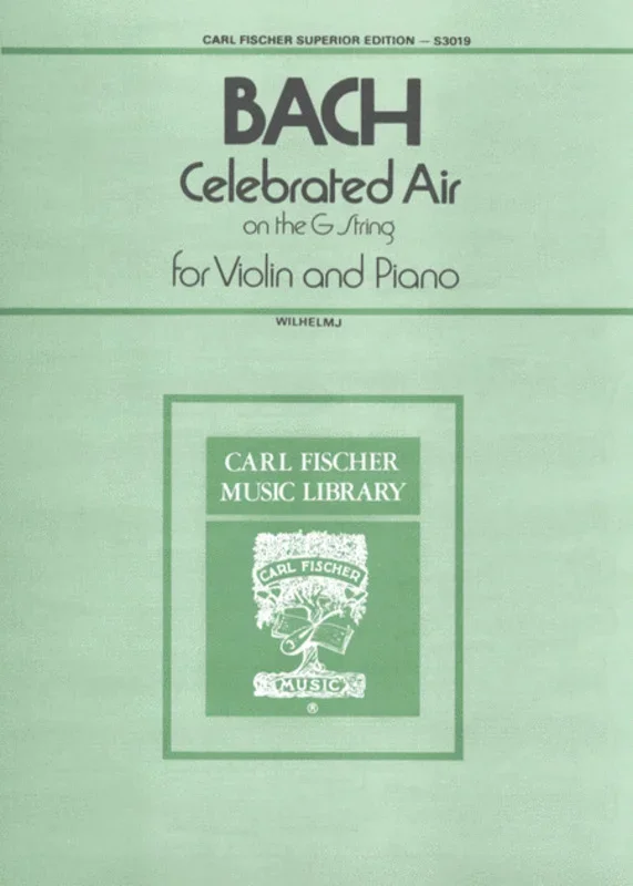 Air On The G String Arr Wilhelmj Perlman Violin Piano