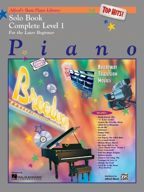 Alfred’s Basic Piano Library (ABPL) Top Hits Solo Book Complete 1