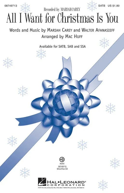 All I Want For Christmas Is You SATB (Octavo)
