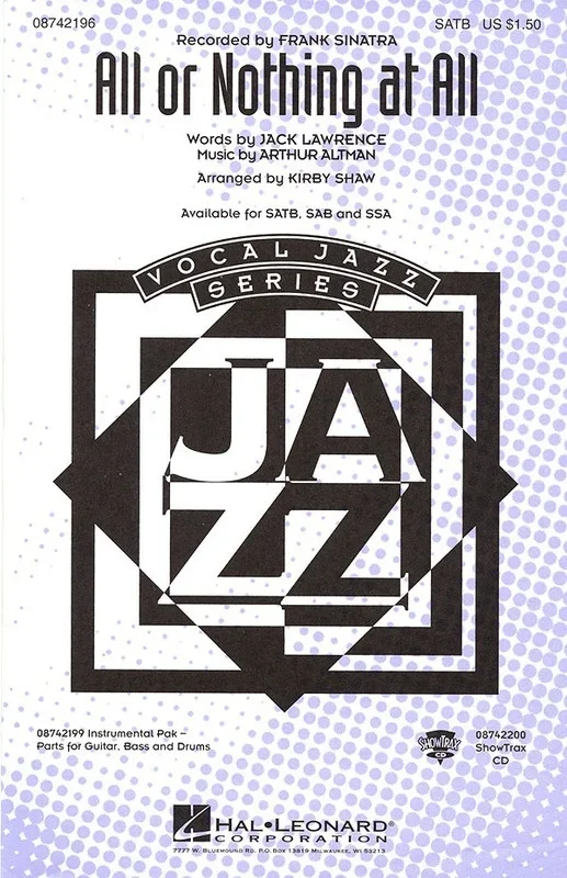 All Or Nothing At All ShowTrax CD (CD Only)