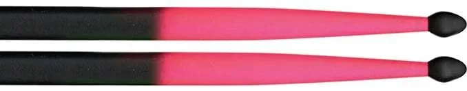 AMS 5ANPB 5A Nylon Tip Drumsticks Black/Pink