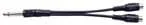 AMS YPK07 006 Inch 6.3 Mono To 2 X Rca Female Cable