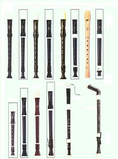 Angel A301 Soprano Recorder 3 Piece Abs Resin Dark Brown W/Bg