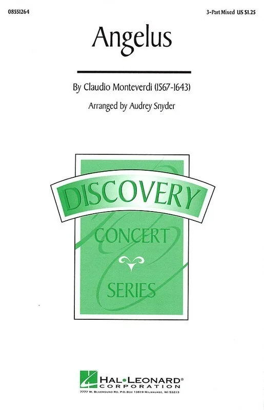 Angelus (Monteverdi/Snyder) 3Pt Mixed (Octavo)