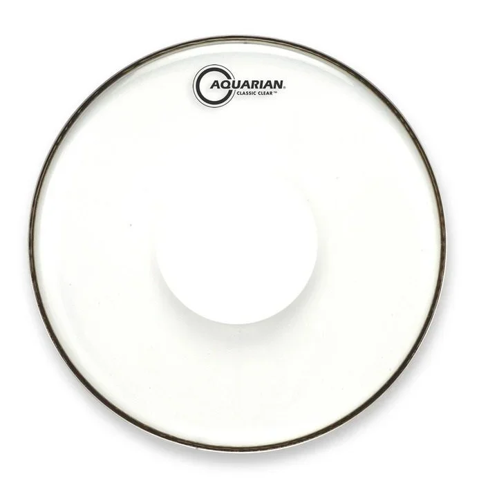 Aquarian 12 Inch Drum Head Clear W/Power Dot 1 Ply CCPD12