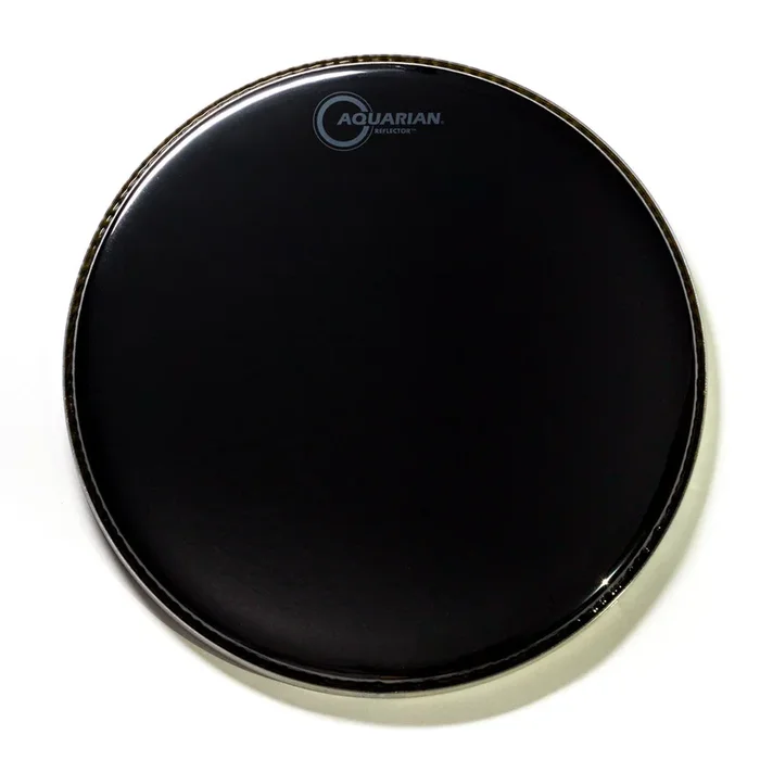 Aquarian 14″ Reflector Black Mirror Finish Drumhead