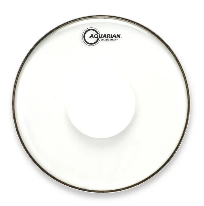 Aquarian 15″ Classic Clear 10mil Single Ply Drumhead with Power Dot