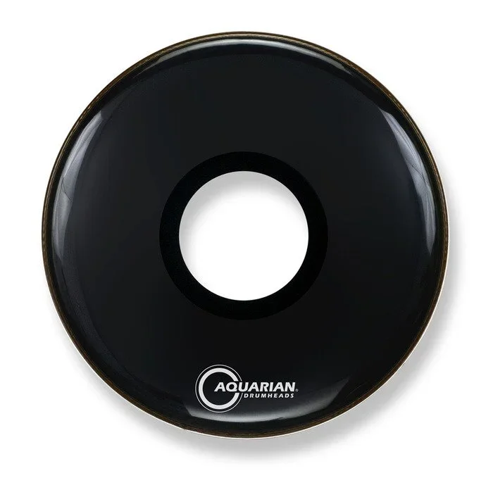 Aquarian 22 Inch Bass Drum Head Black Ctr Hole PTCC22BK