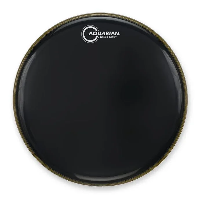 Aquarian 6″ Classic Clear Black Gloss 10mil Single Ply Resonant Drumhead