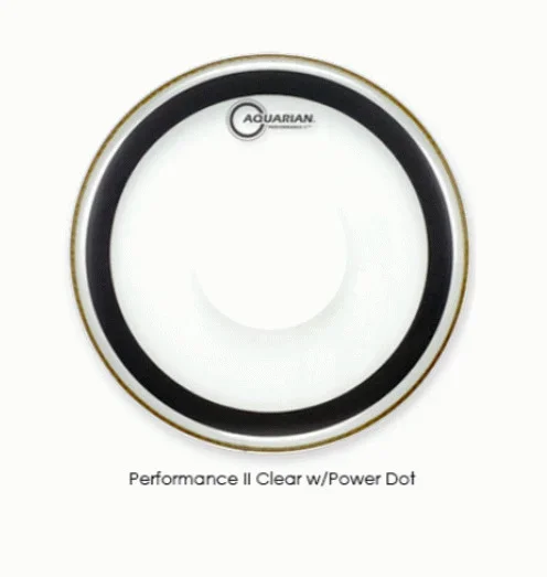 Aquarian PFPD24B Perf.II 2Ply Clear With Power Dot Drumhead